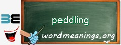 WordMeaning blackboard for peddling